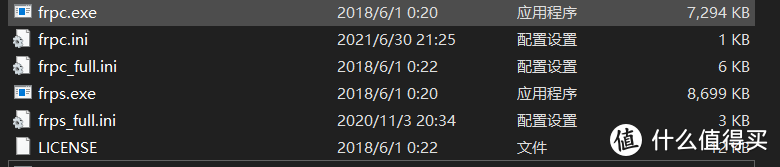 frpc.exe和frpc.ini是最核心的两个文件