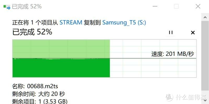 T5走台式机USB3.1 gen2拷贝文件的速度