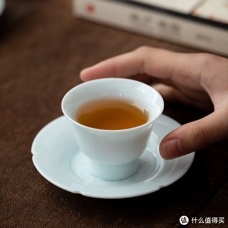 湖田影青茶杯