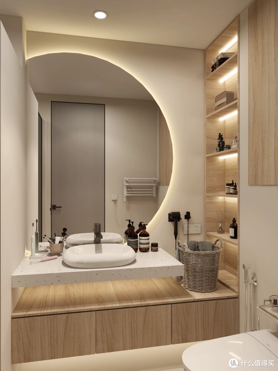 浴室装修设计，一眼看中的卫生间，满满高级感！