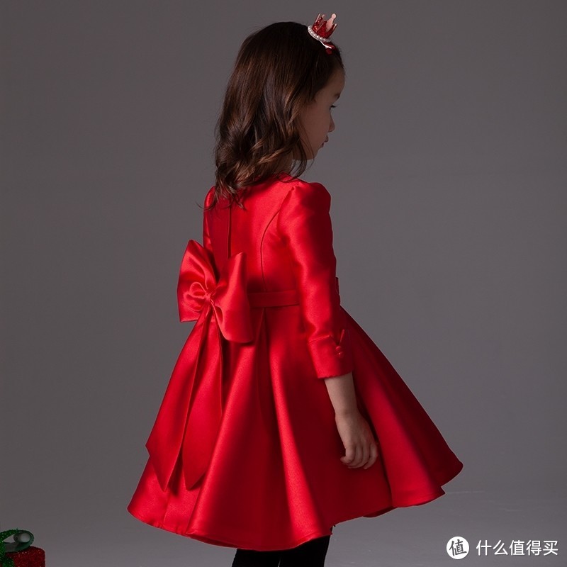 今日推荐：宝茉莉高端缎面秋冬红色礼服