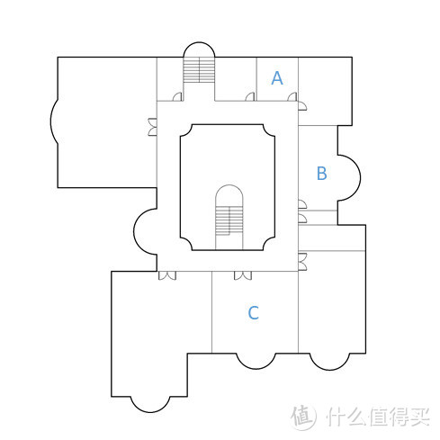 1号楼房间初步方案房间及点位示意图