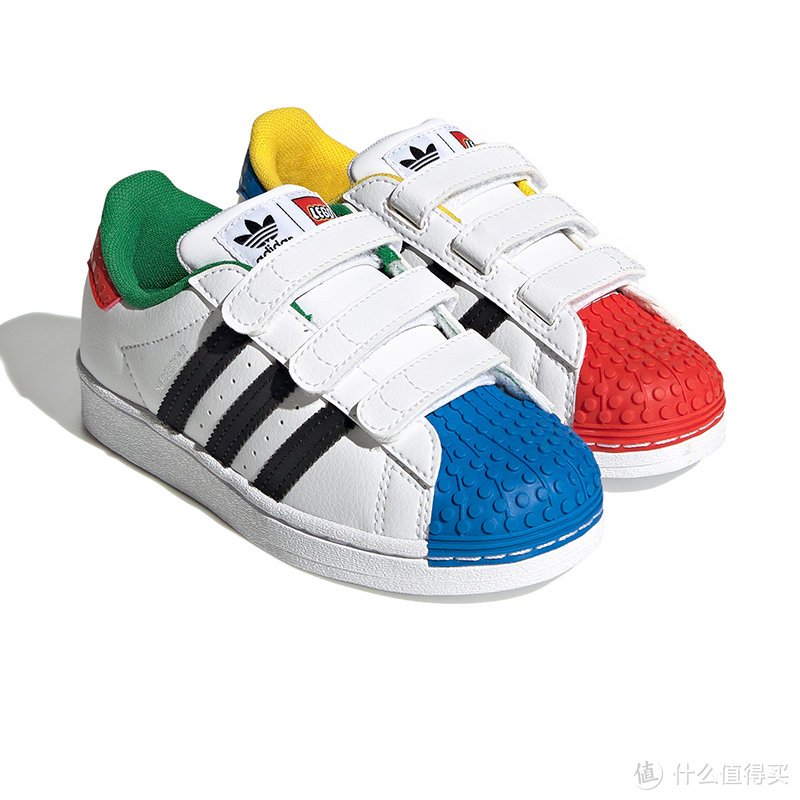 Adidas小童2021秋季新款三叶草乐高联名贝壳头运动鞋