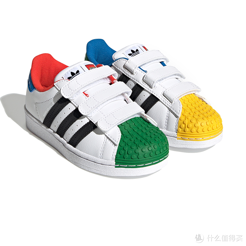 Adidas小童2021秋季新款三叶草乐高联名贝壳头运动鞋