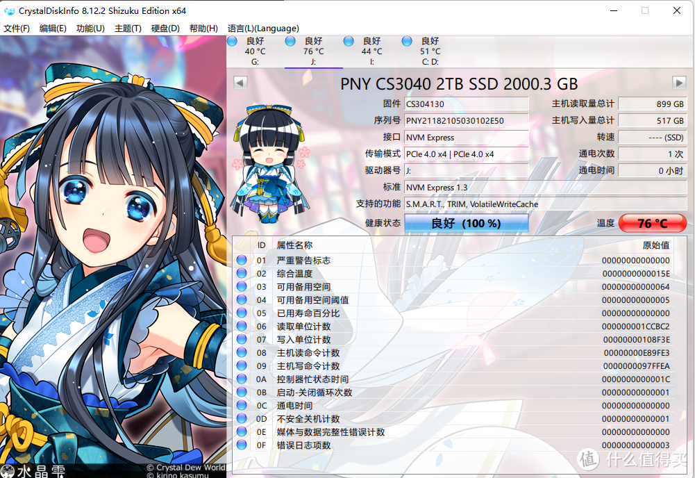 大碗量足的Gen4 SSD：PNY CS3040 2TB