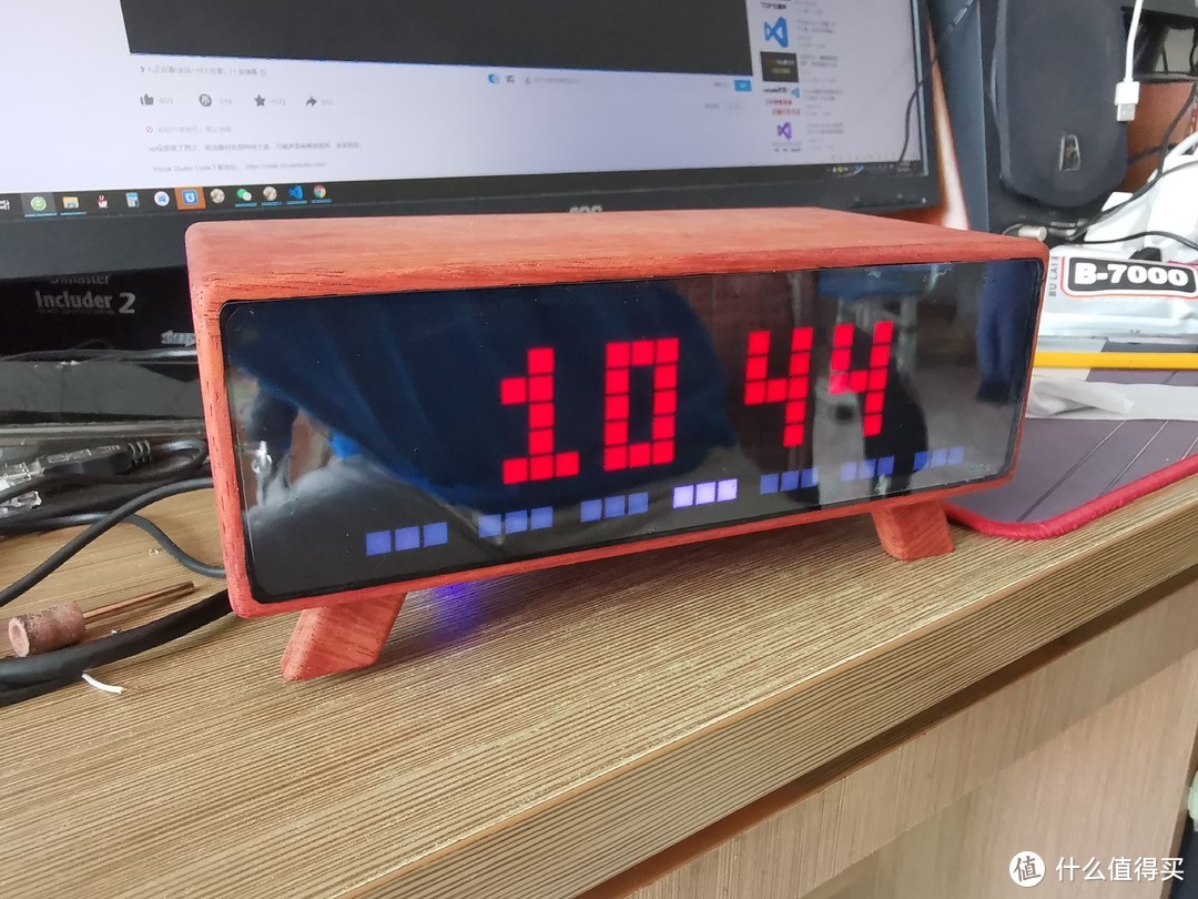  ESP8266+2812做AWTRIX像素时钟和天猫精灵合体,做个漂亮的全彩电子钟实木智能音箱