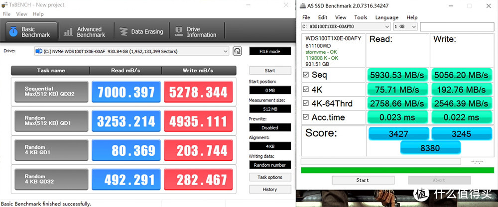 西数 SN850 (1TB) PCIe 4.0 M.2 SSD 性能测试成绩