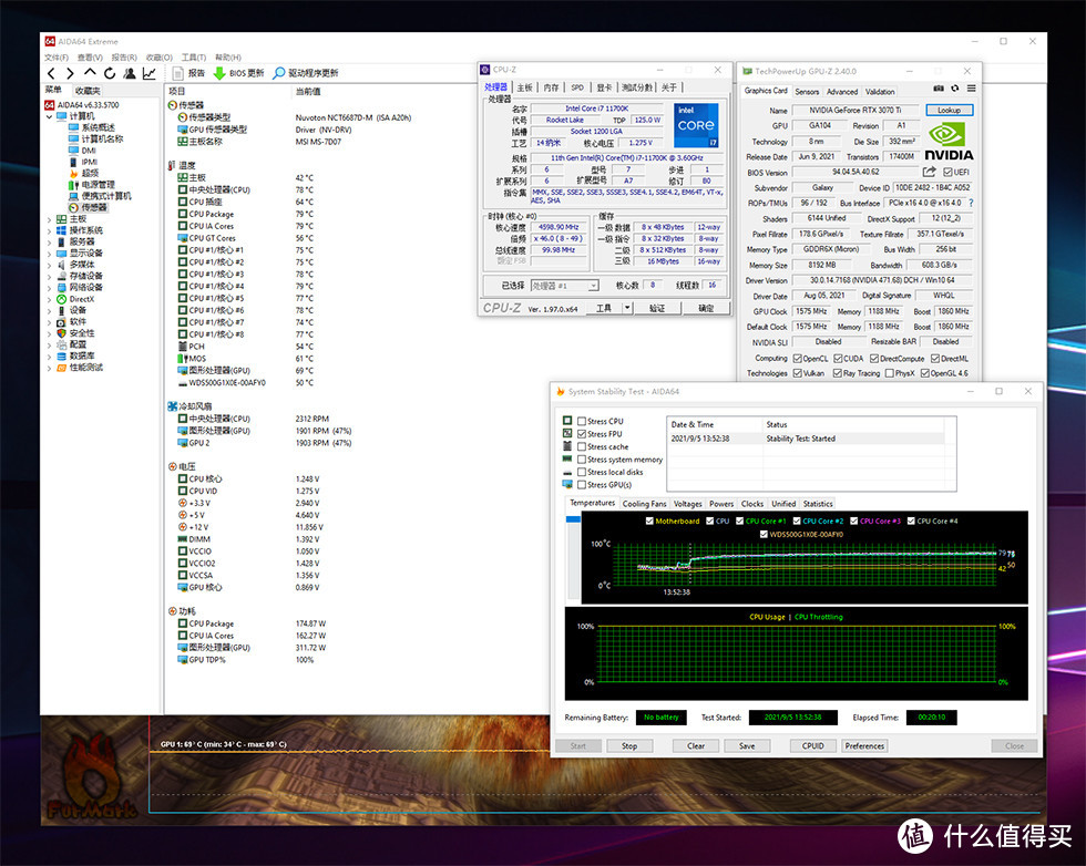 11700K+Z590+RTX 3070TI HOF PRO+乔思伯UMX6装机分享