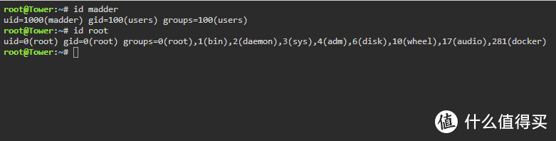 我的用户名madder,UID是1000，GID是100。你也可以填root的，全是0。