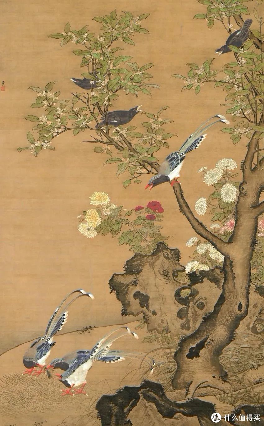 吕纪《桂菊山禽图》©故宫博物院