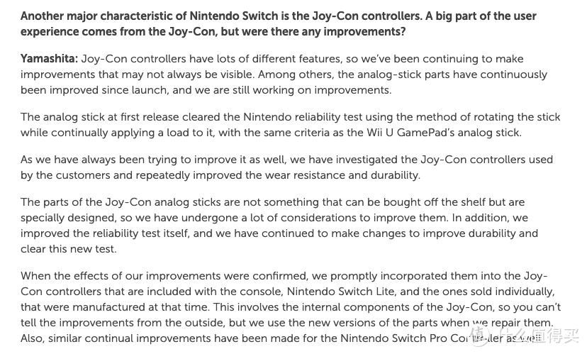 任天堂官方表示新机型Joy-Con摇杆已通过更严格的耐用性检测
