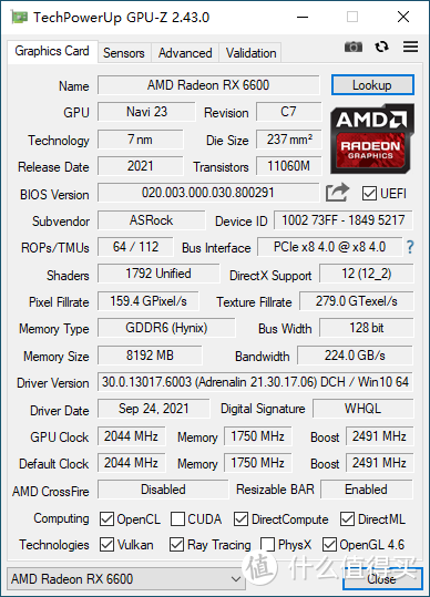 真甜品卡来袭！华擎 Radeon RX 6600 拆解评测