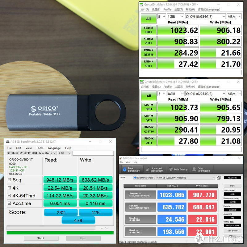 U盘拜拜啦，每秒940MB，ORICO GV100迷你移动固态硬盘体验