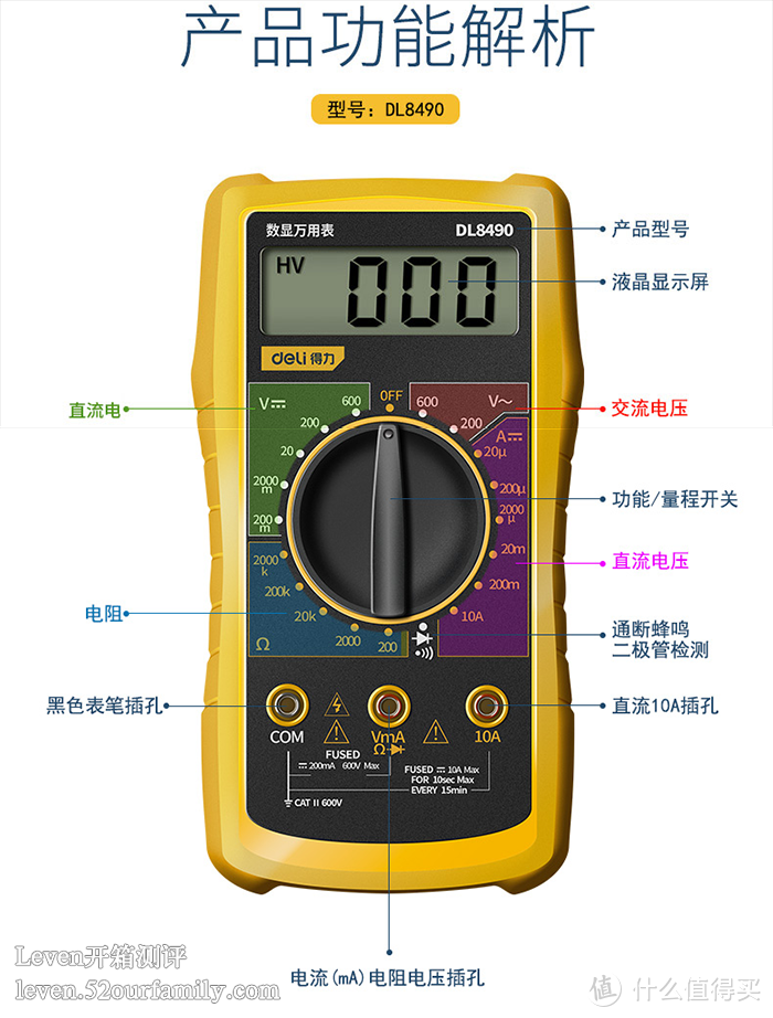 得力万用表数字高精度-全自动智能便携