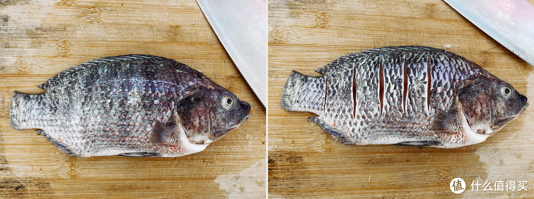 买鱼的时候让鱼摊老板处理好就行，表面擦干，抹上少许盐