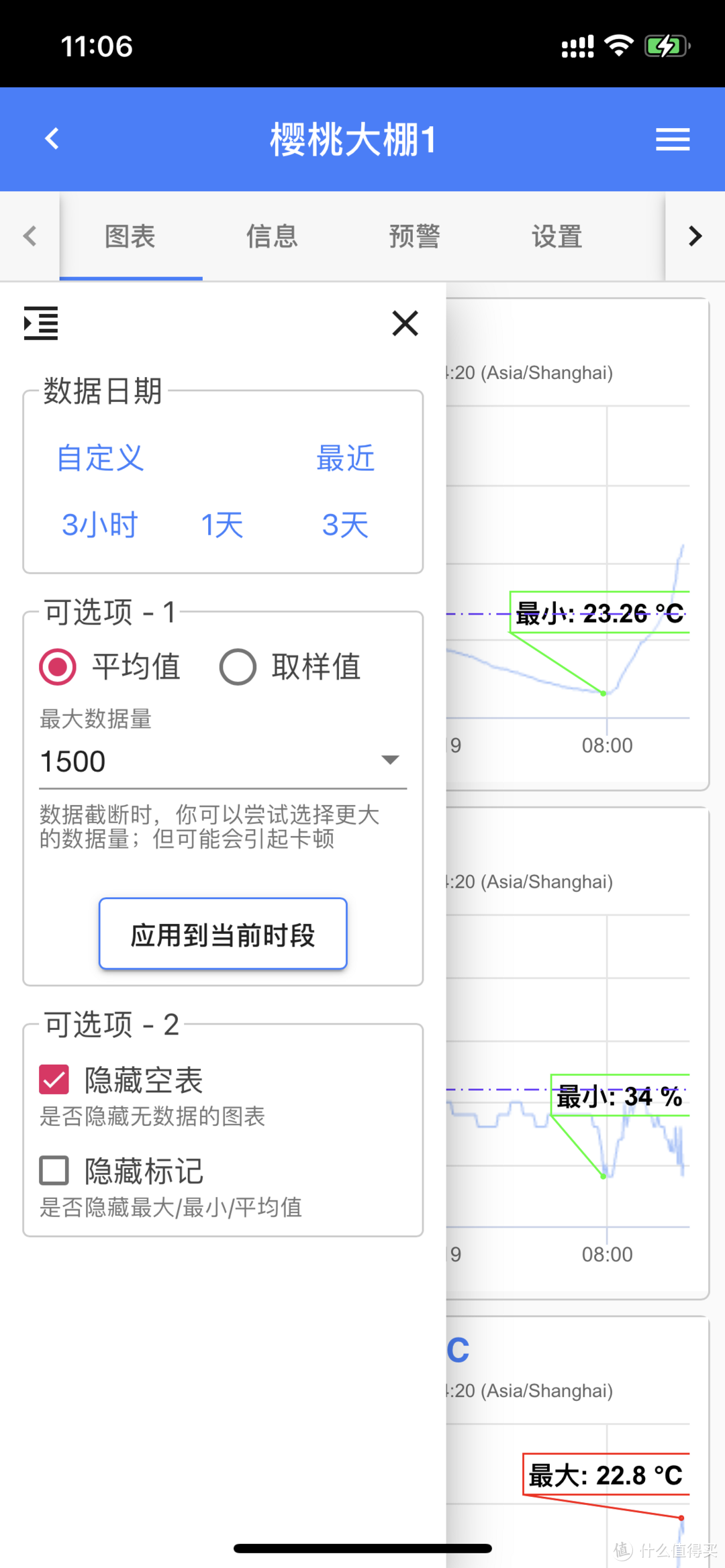 图表显示数据可筛选日期和数据