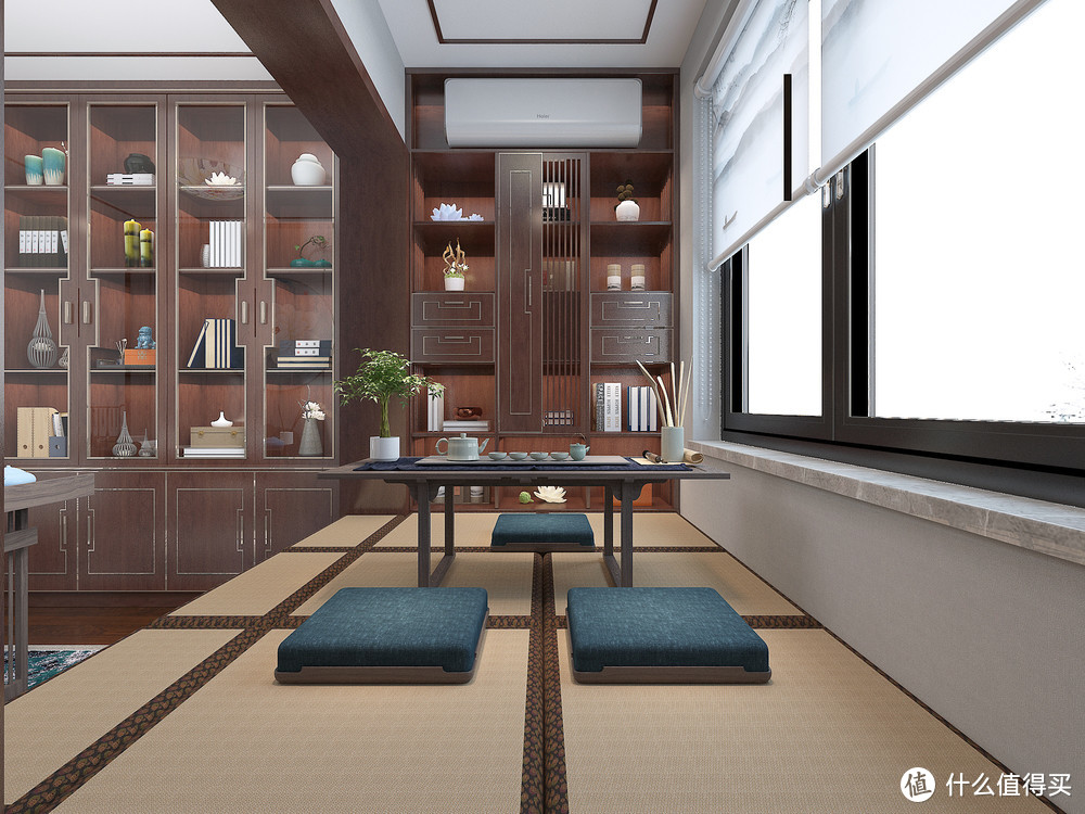 长沙夫妻的旧房改造，装修清爽的新中式风，全屋充满了书香气息！