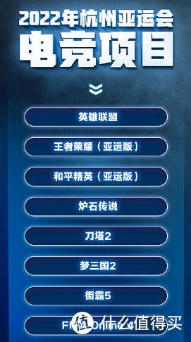 重返游戏：杭州亚运会电竞项目公布 英雄联盟等8款游戏入选