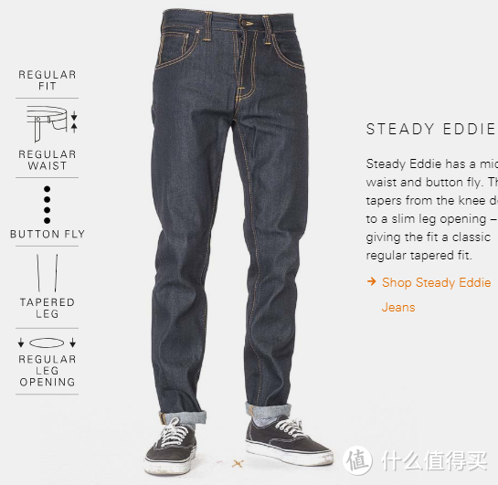 原牛入门Nudie Jeans，100%有机棉制成，优秀剪裁与漂亮落色并存