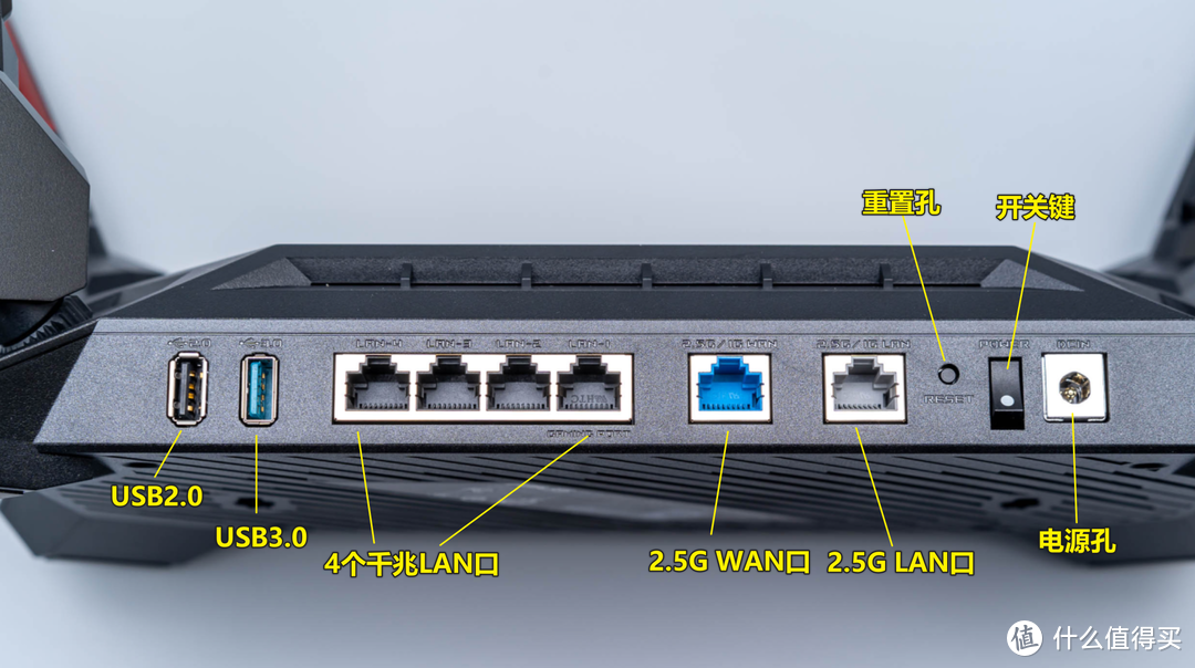 双2.5G网口，NAS、电竞必备神器：华硕ROG GT-AX6000 无线路由器开箱体验！