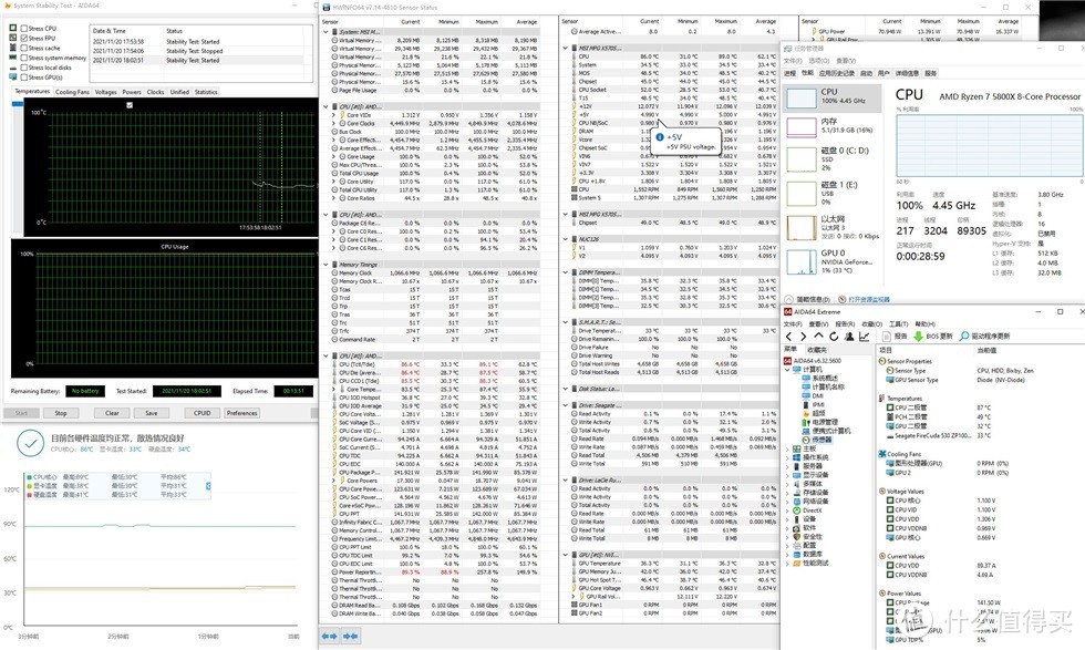 AMD 5800X+微星X570S+3070Ti+微星100S静音机箱装机记