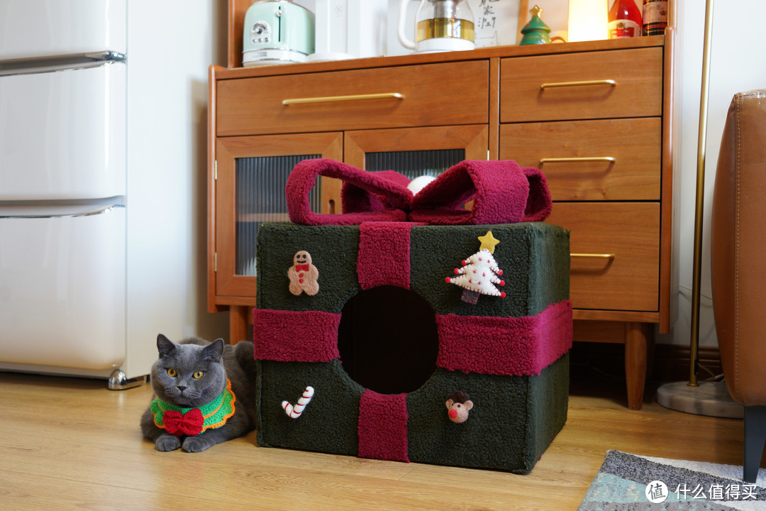 5分钟教你自制圣诞礼物盒猫窝，成本不超30元！