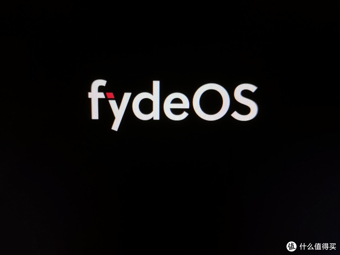 出现fydeos的logo。