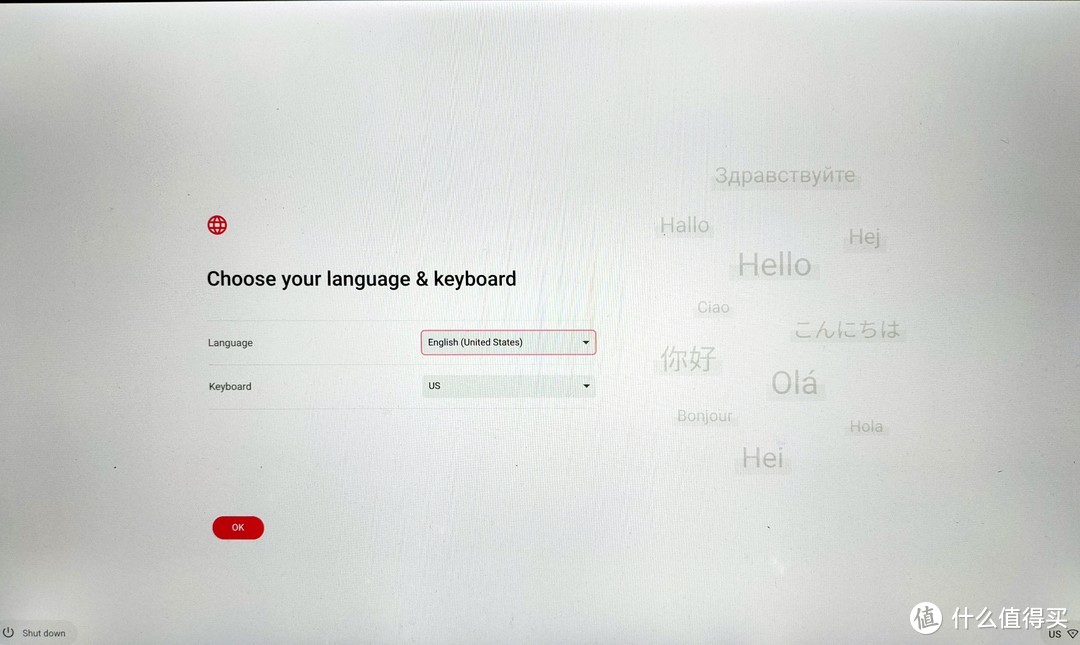 选择语言和键盘布局，后面一步是连接wifi，不再展示。