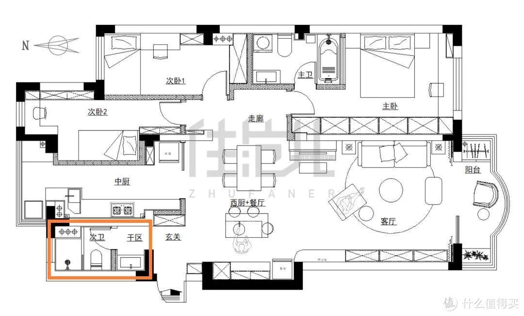 有娃家必乱？四处高柜+中西厨大横厅，这个二娃之家无比整洁！