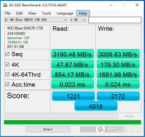 颗粒迭代之例行升级——西数SN570 1T 评测