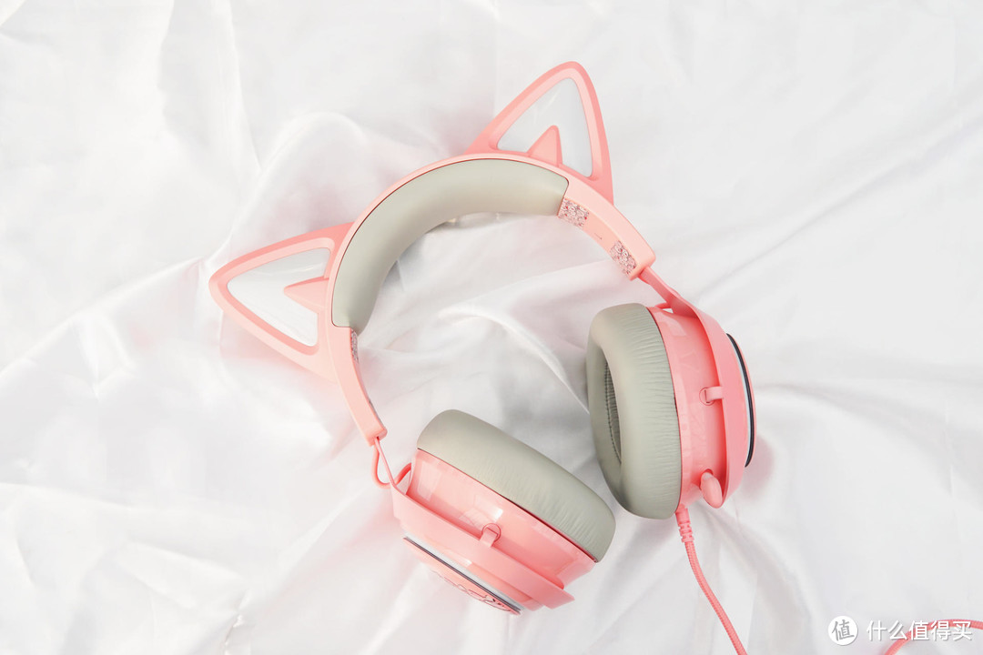 会发光的耳机！硕美科GS510发光猫耳朵耳机开箱：粉色真是一绝