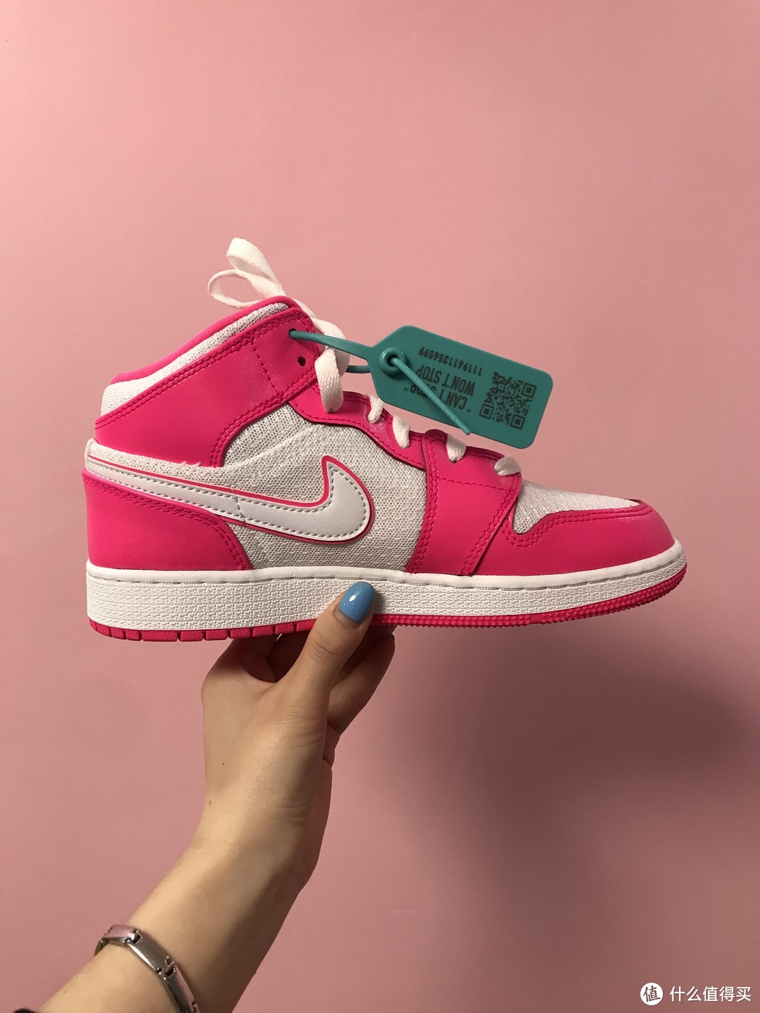 新鞋开箱——air jordan 1 mid (GS) 粉色