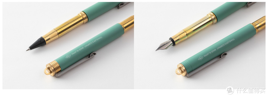 左：宝珠笔；右：钢笔