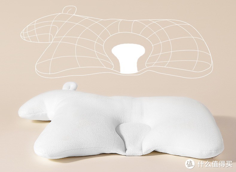 嫚熙婴儿独角兽定型枕：外高内低式枕面，为宝宝成长而生！