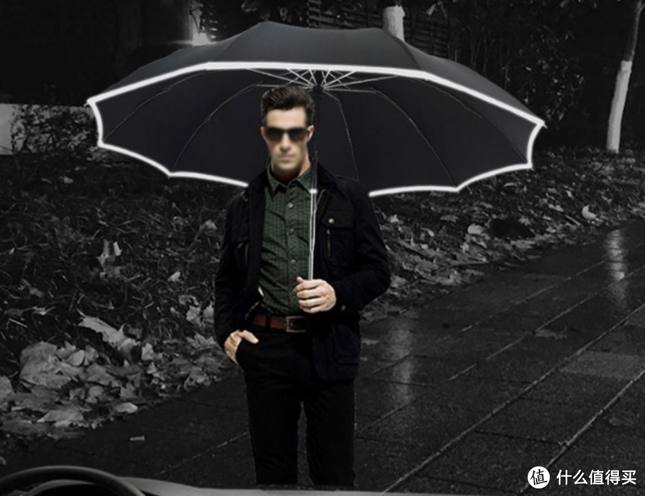 阴雨天也能带来的安心之选——反光带灯自动伞