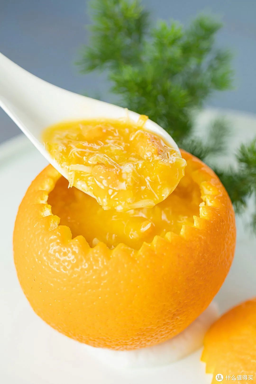 蟹橙共烹而制成的蟹酿橙。©图虫创意