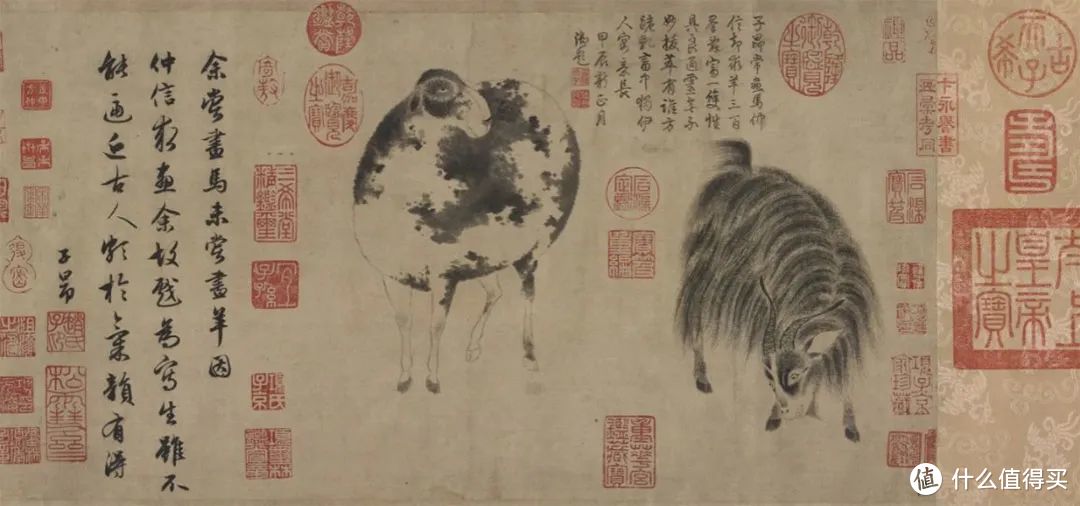 元代大书画家赵孟頫画有《二羊图》，左绵羊右山羊，将各自的特点表现得淋漓尽致。现藏美国弗里尔美术馆。 ©网络