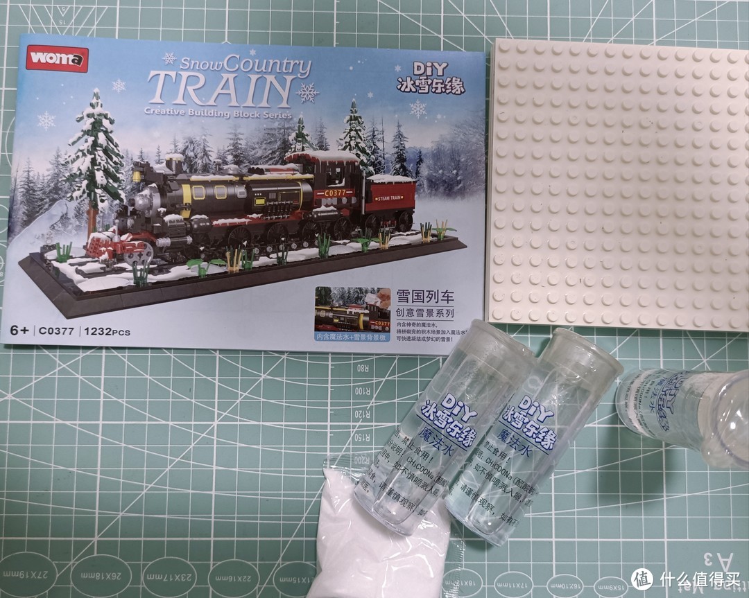 沃马积木：复古蒸汽火车C0377圣诞场景模型分享