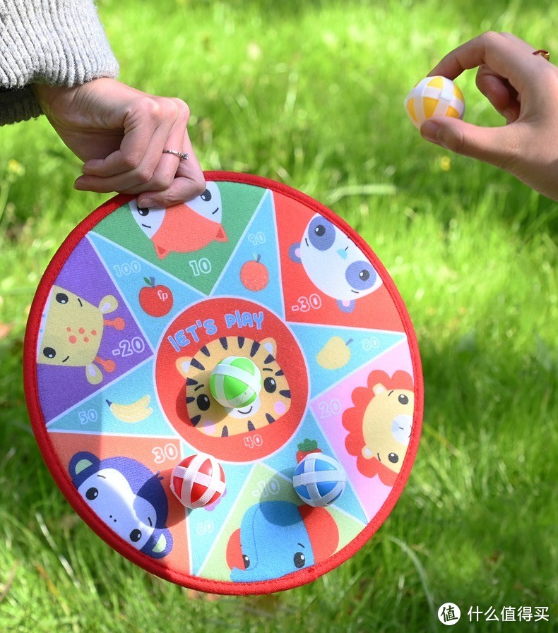 费雪新品儿童球类飞镖盘，双面模式，一盘多玩！