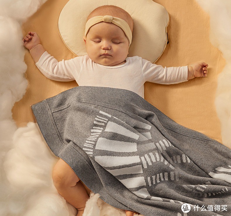 babycare婴儿针织盖毯，双面纱线编织，云端柔软！