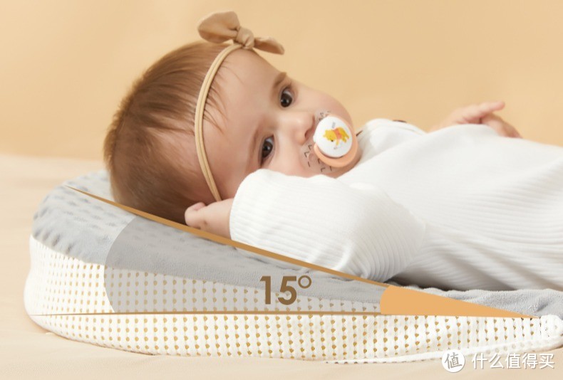 蒂乐婴儿新款斜坡枕，15度斜坡科学防吐奶！