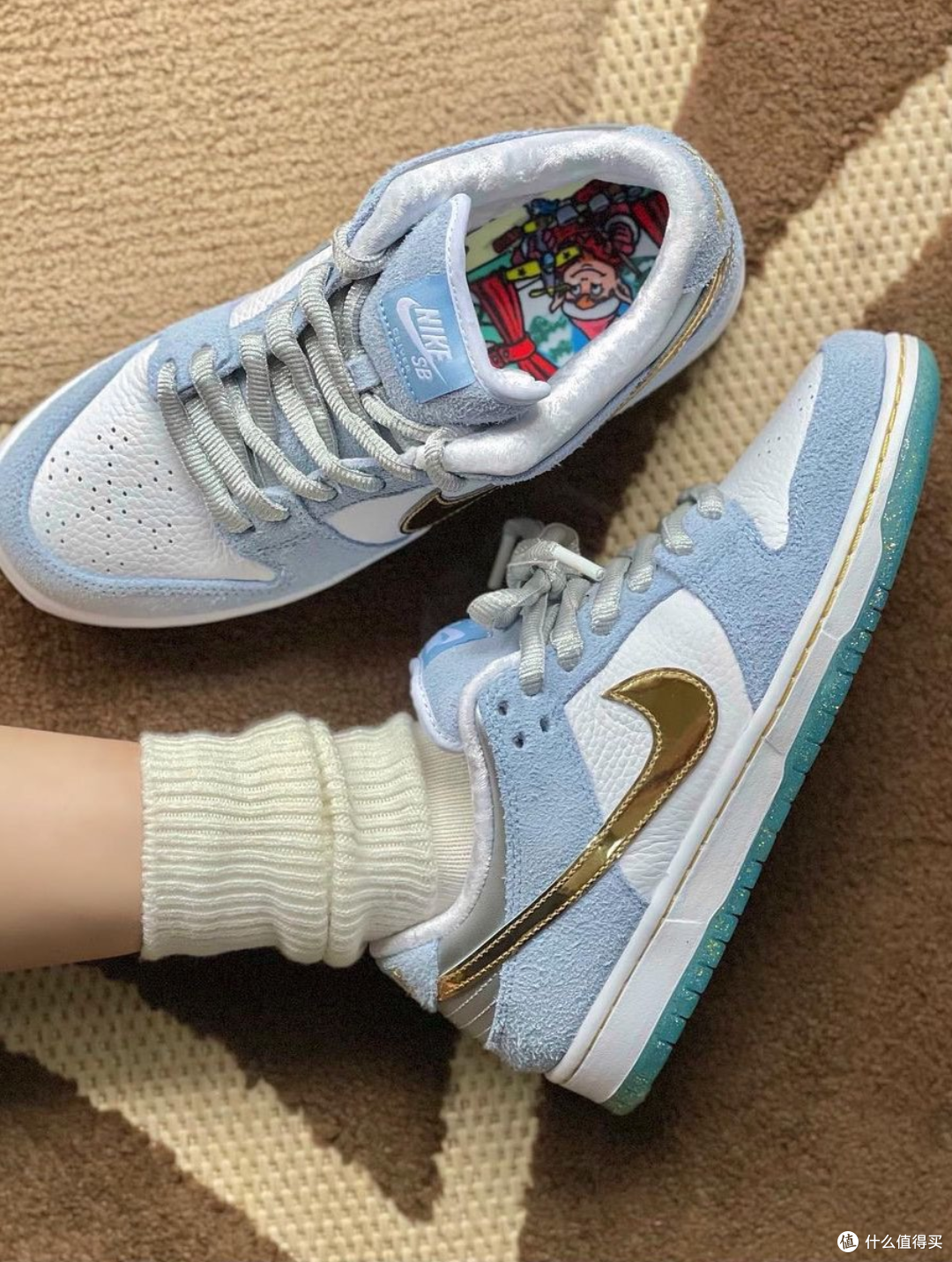 nike dunk low holiday special 蓝色情人节 冰雪奇缘 白蓝金