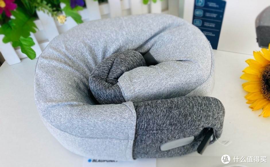 可以自动充气的蓝宝充气按摩枕，45℃恒温热敷按摩更舒适