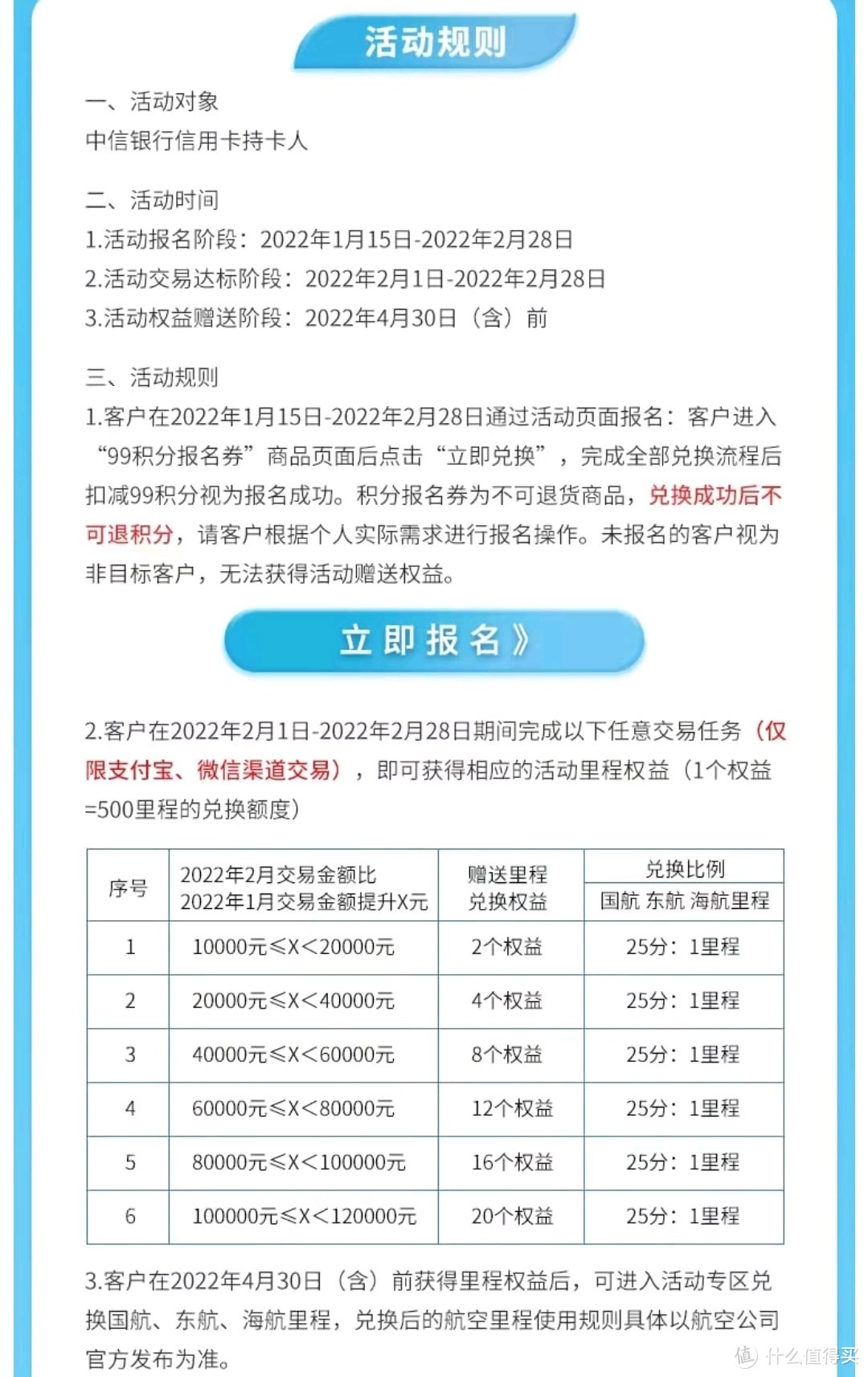 每天三次返、虎卡来了、中信里程兑换25：1