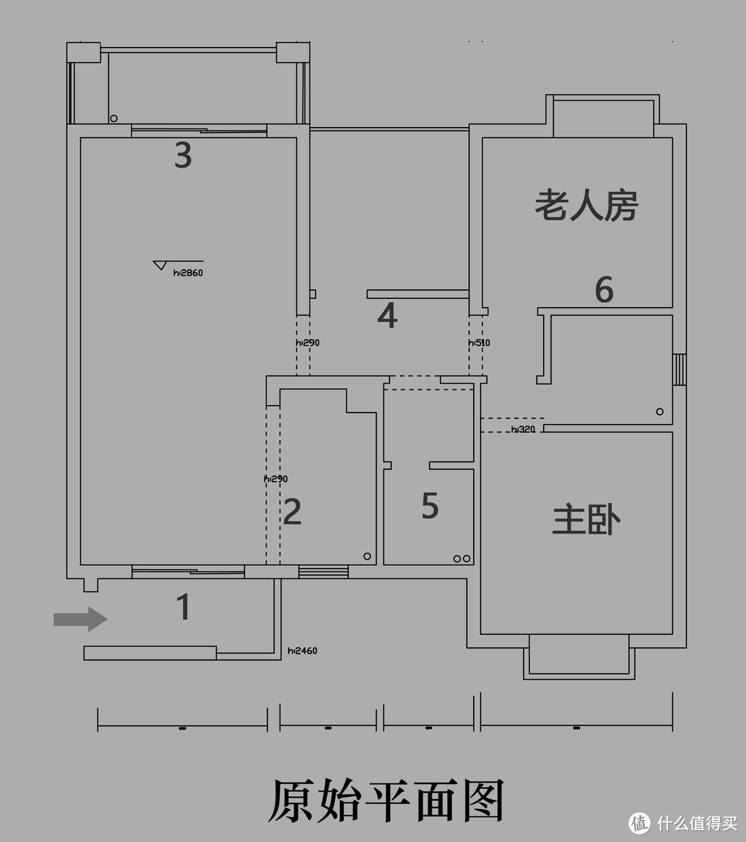 建筑面积108平方，套内81平方，三房两厅，南北朝向，采光还不错，除了厨房稍差各个房间采光都好