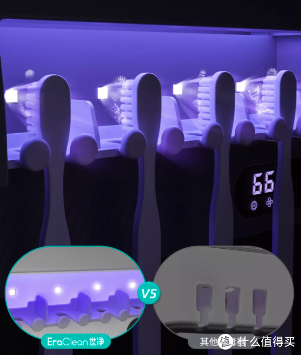 深紫外线杀菌、50℃快速烘干！EraClean世净推出新款智能杀菌牙刷架