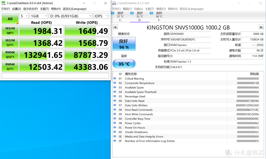 从120T写入到150T，QLC的NV1健康度只下降了1%？？？