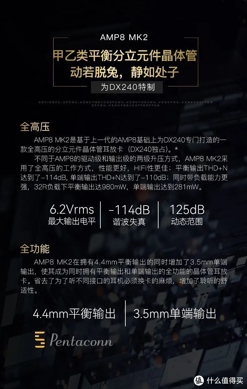 iBasso发布 AMP8 MK2 耳放卡：平衡输出功率达980mW，支持4.4mm、3.5mm输出端口