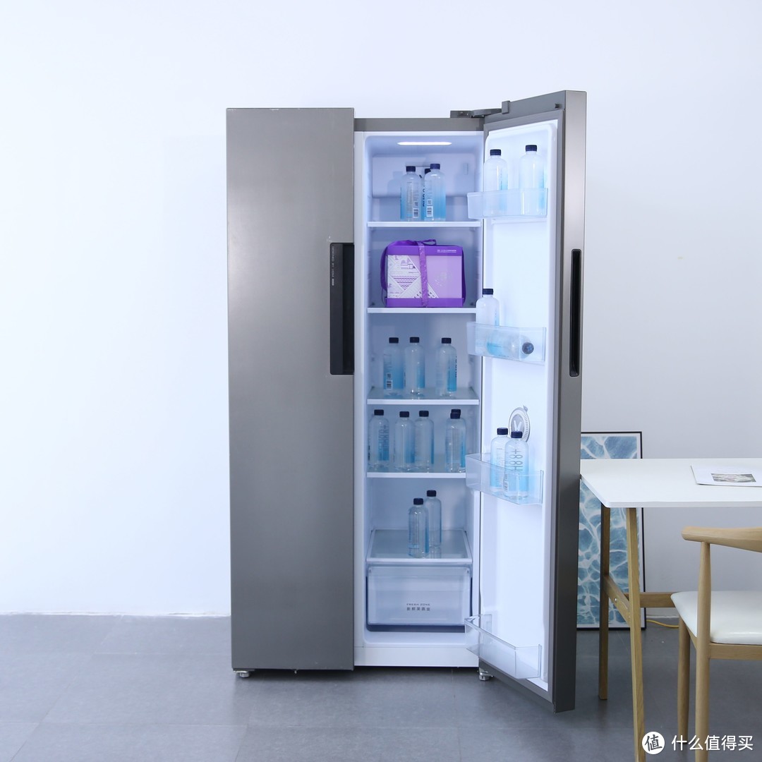 大屏加持，杀菌保鲜，云米525L对开门大屏智能冰箱助你轻松育娃