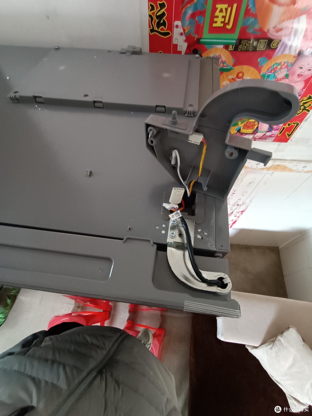 midea美的606升变频一级能效对开双门家用冰箱简单开箱拆门